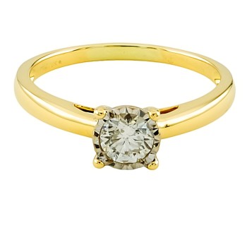 18ct gold diamond 0.50cts solitaire Ring size S